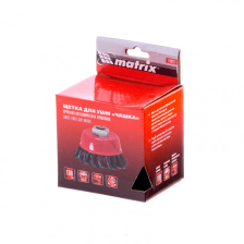 Щетка для УШМ, 100 мм, М14, чашка, крученая проволока 0.8 мм Matrix - изображение 8