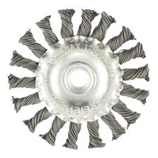 Щетка для УШМ 100 мм, М14, плоская, крученая проволока 0.8 мм Matrix - изображение 2