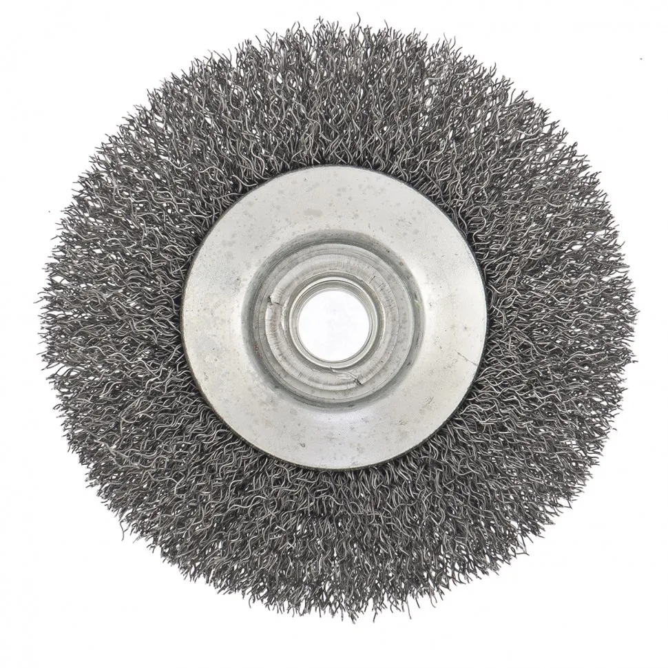 Щетка для УШМ, 100 мм, М14, тарелка, витая проволока Сибртех - изображение 3