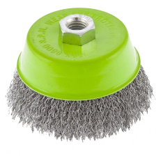 Щетка для УШМ, 100 мм, М14, чашка, витая проволока Сибртех - изображение 5