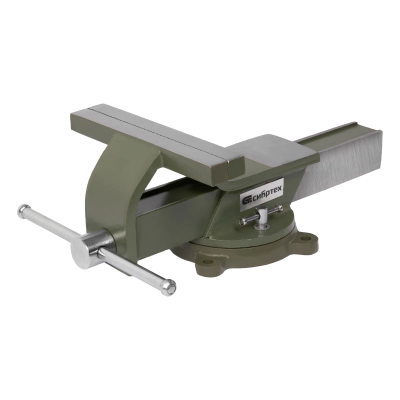 Тиски слесарные, 100 мм, стальные, поворотные Сибртех - изображение 16