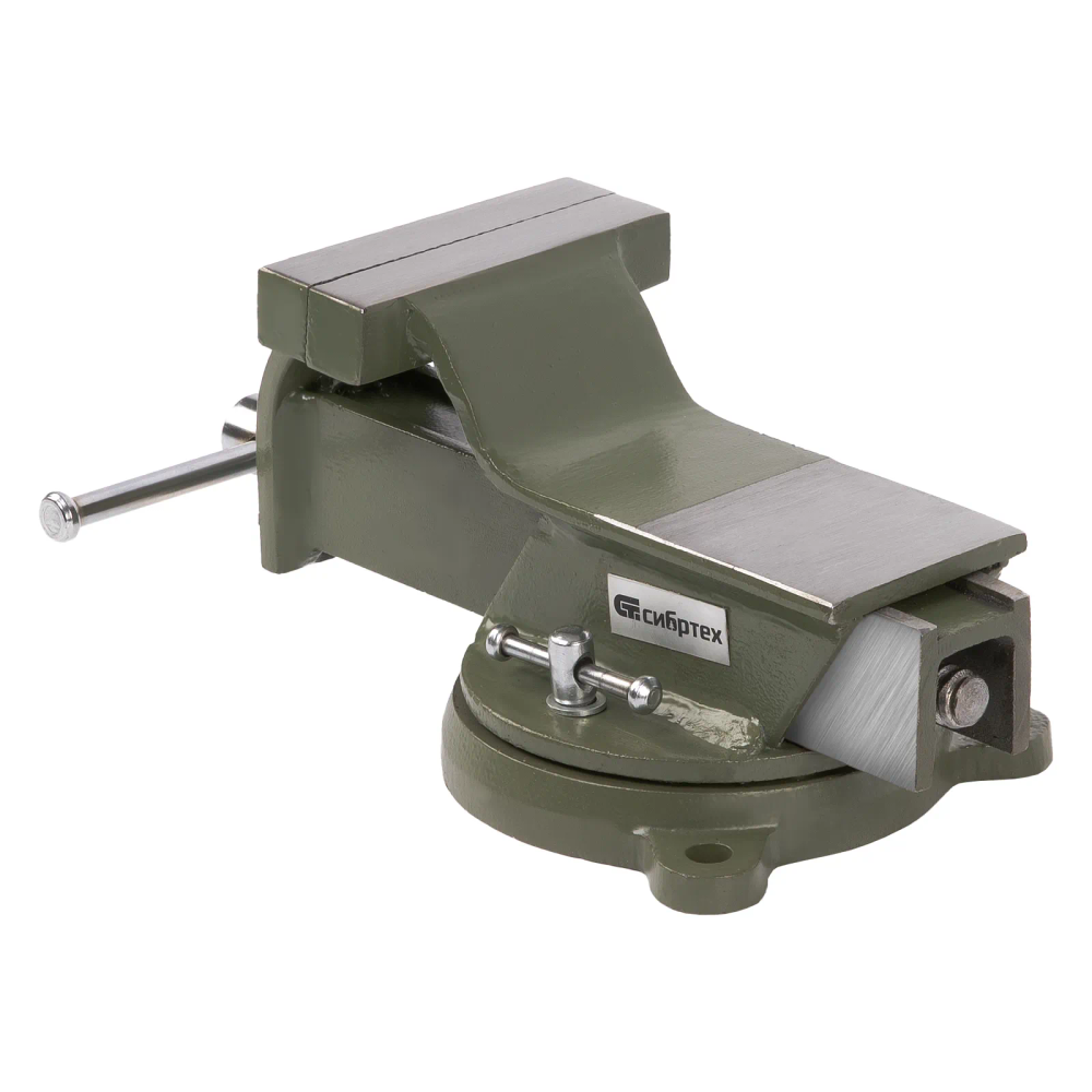 Тиски слесарные, 100 мм, стальные, поворотные Сибртех - изображение 2