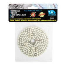 Алмазный гибкий шлифовальный круг 100 мм мокрая шлифовка зерно 2000 РОСОМАХА - изображение 4