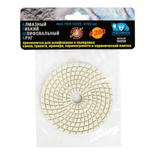 Алмазный гибкий шлифовальный круг 100 мм мокрая шлифовка зерно 200 РОСОМАХА - изображение 4