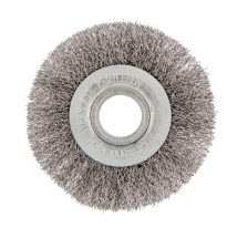 Щетка для УШМ, 100 мм, посадка 22.2 мм, плоская, витая проволока 0.3 мм Сибртех - изображение 5