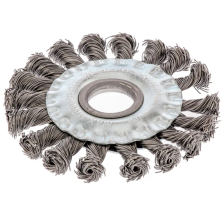 Щетка для УШМ, 100 мм, посадка 22.2 мм, плоская, крученая проволока 0.5 мм Сибртех - изображение 7