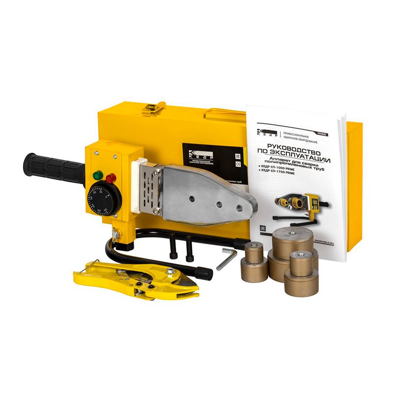 Аппарат для сварки пластиковых труб КЕДР СП-1000 PRIME в кейсе (220В, 0-300 C°, 6 насадок) - изображение 2