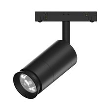Трековый светодиодный точечный светильник 10W, CRI90, 3000К, угол 15°-60°, IP20, NO DIM, 48В, чёрный - изображение 1