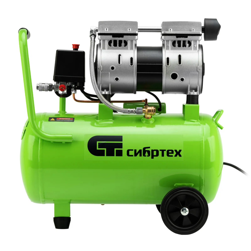 Компрессор безмаслянный малошумный МБ 1100/24,1100 Вт, 24 л, 170 л/мин Сибртех - изображение 5