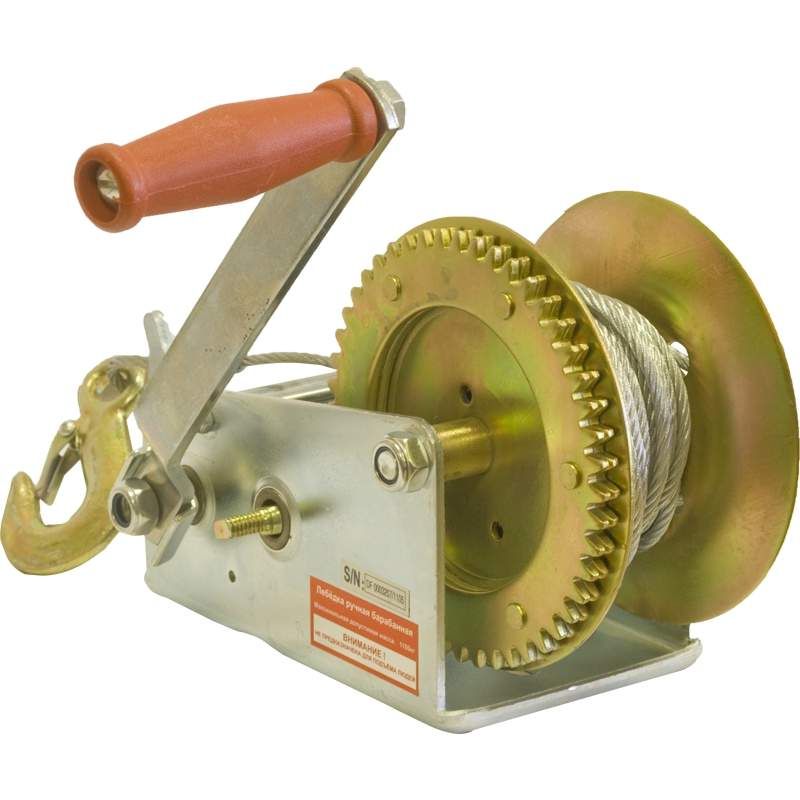 Лебедка ручная барабанная Калибр ЛБ-1100 - изображение 4