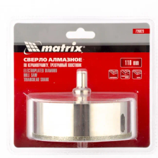 Сверло алмазное по керамограниту, 110х67 мм, трехгранный хвостовик Matrix - изображение 6