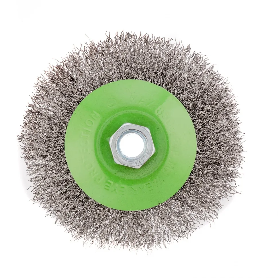 Щетка для УШМ, 115 мм, М14, тарелка, витая проволока 0.3 мм Сибртех