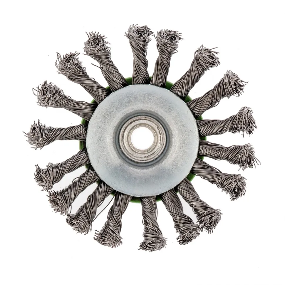 Щетка для УШМ, 115 мм, М14, тарелка, крученая проволока 0.5 мм Сибртех - изображение 2