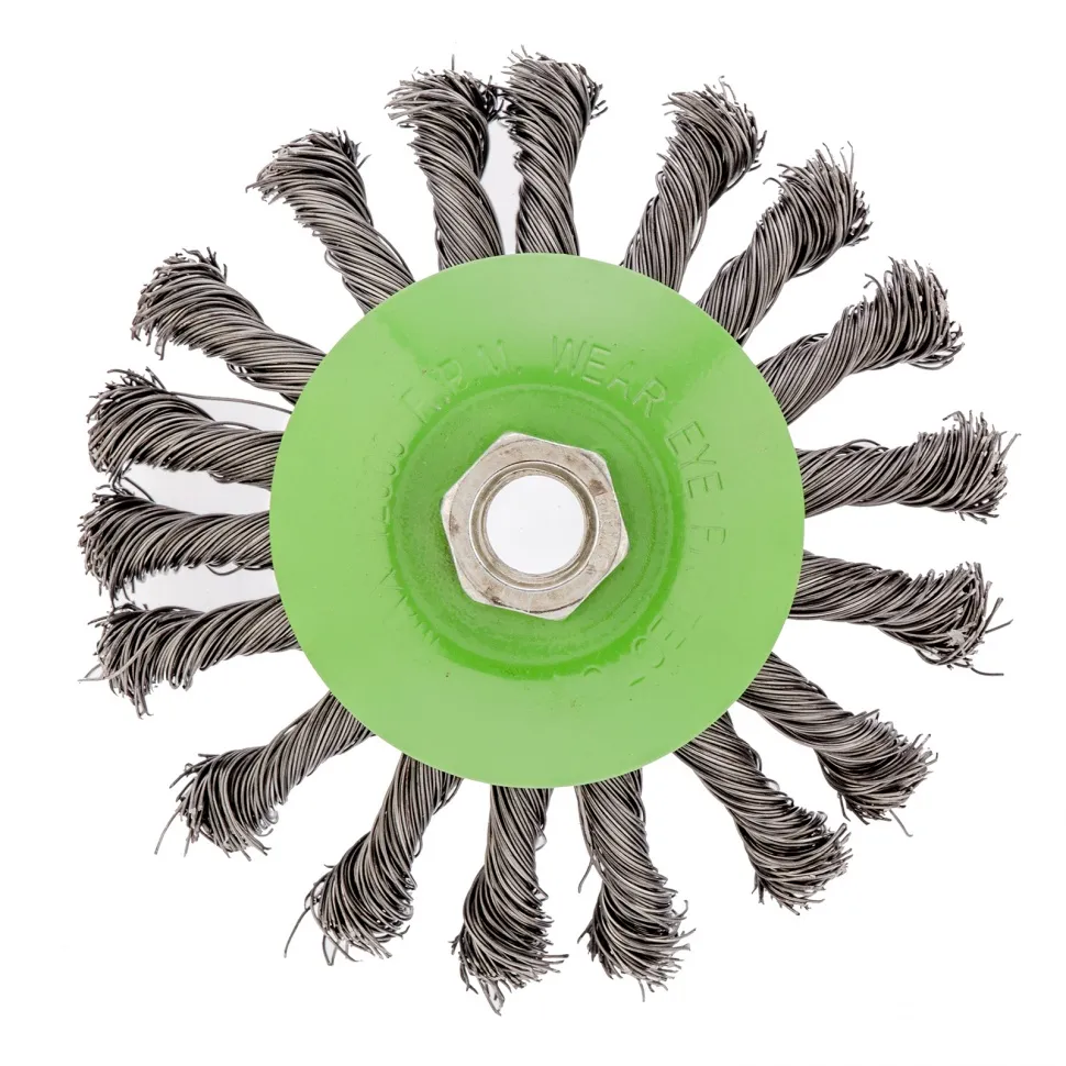 Щетка для УШМ, 115 мм, М14, тарелка, крученая проволока 0.5 мм Сибртех - изображение 3