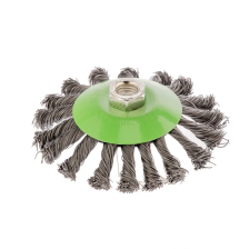 Щетка для УШМ, 115 мм, М14, тарелка, крученая проволока 0.5 мм Сибртех - изображение 5