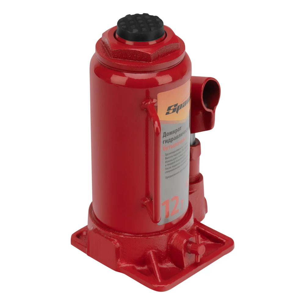Домкрат гидравлический бутылочный 12 т, h подъема 205-400 мм Sparta Compact - изображение 3