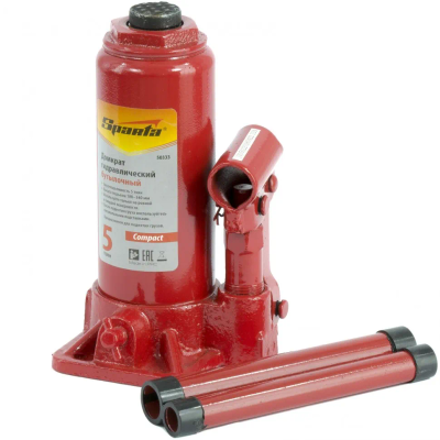 Домкрат гидравлический бутылочный, 12 т, h подъема 210-400 мм Sparta - изображение 4