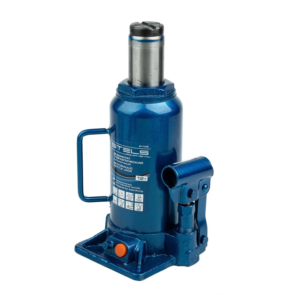 Домкрат гидравлический бутылочный, 12 т, H подъема 230-465 мм Stels - изображение 3