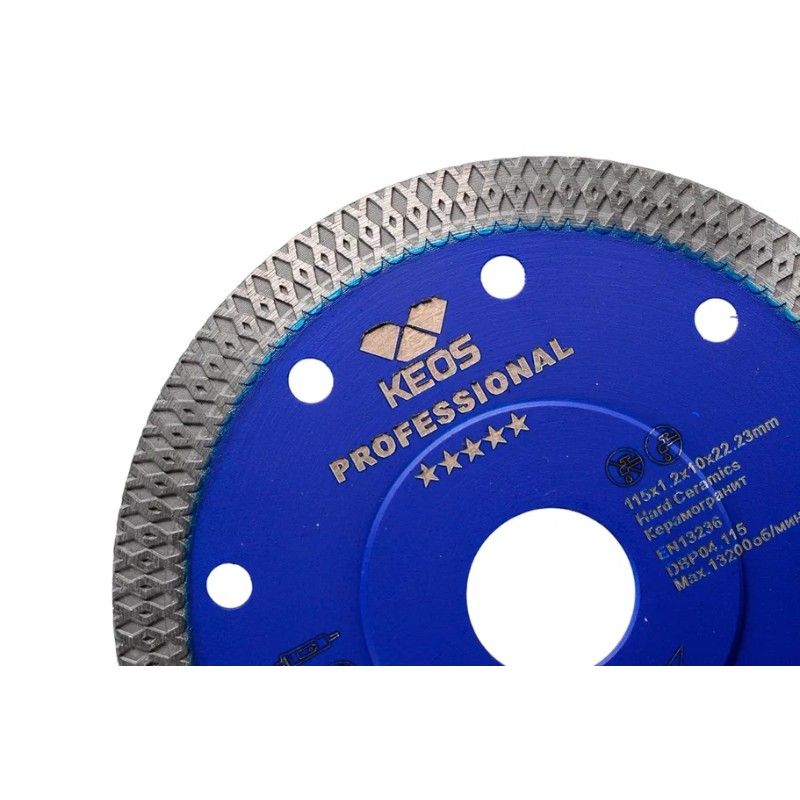 Диск алмазный 1,2 мм сплошной (керамогранит) KEOS Professional 125x22,23 мм (DBP04.125) - изображение 4