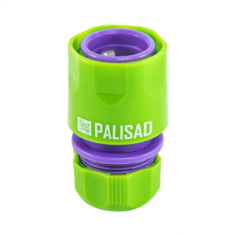 Соединитель пластмассовый, быстросъемный для шланга 1/2, аквастоп Palisad - изображение 2