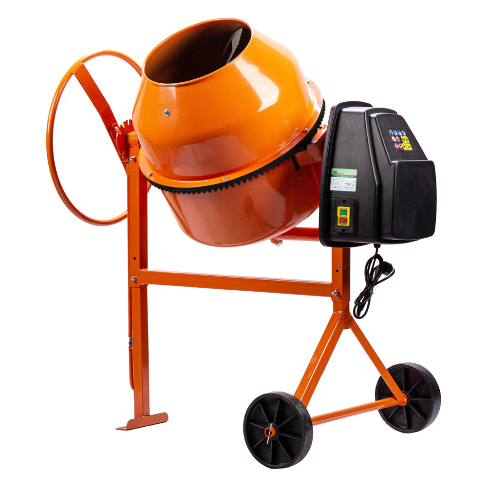 Бетоносмеситель БСЕ-120П, 120 л, 500 Вт, полиамидный венец Сибртех