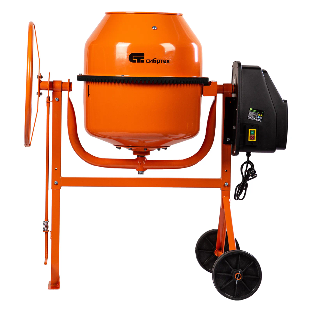 Бетоносмеситель БСЕ-120П, 120 л, 500 Вт, полиамидный венец Сибртех - изображение 6
