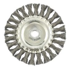 Щетка для УШМ 125 мм, М14, плоская, крученая проволока 0.35 мм Matrix - изображение 2