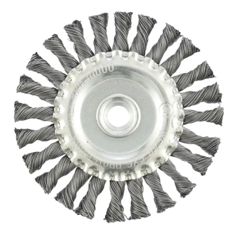 Щетка для УШМ 125 мм, М14, плоская, крученая проволока 0.5 мм Matrix