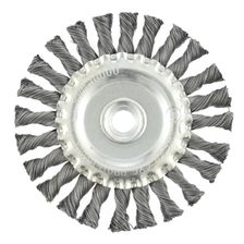 Щетка для УШМ 125 мм, М14, плоская, крученая проволока 0.5 мм Matrix - изображение 2