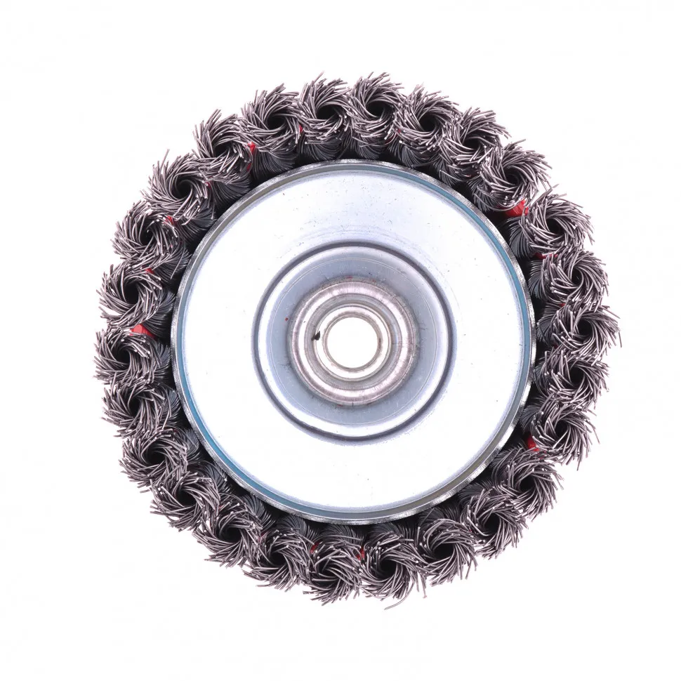 Щетка для УШМ, 125 мм, М14, чашка, крученая проволока 0.5 мм Matrix