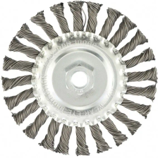 Щетка для УШМ 125 мм, М14, плоская, крученая проволока 0.8 мм Matrix - изображение 2