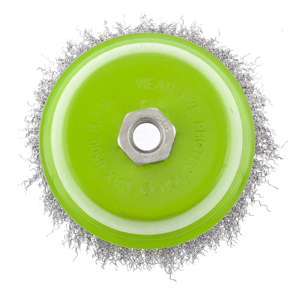 Щетка для УШМ, 125 мм, М14, чашка, витая проволока Сибртех - изображение 2