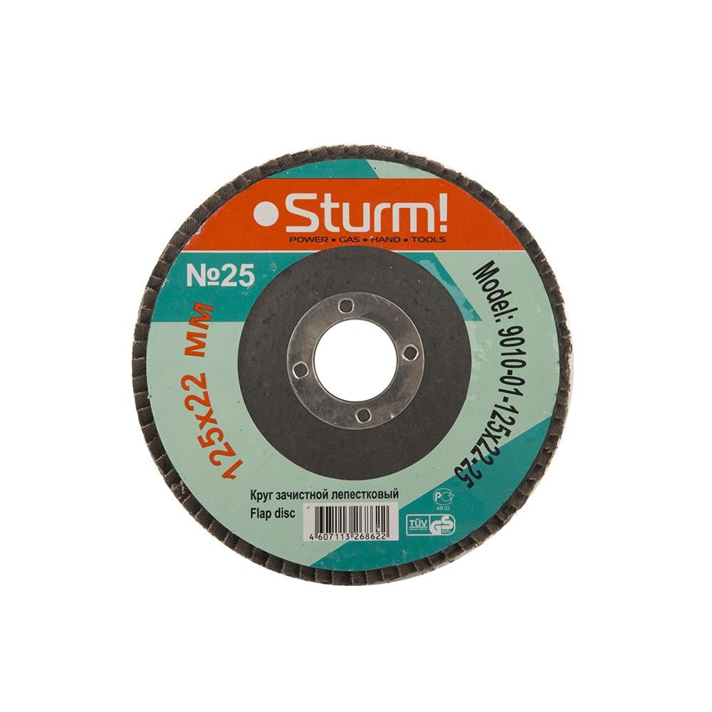 Круг зачистной, лепестковый, 125х22мм, Р25, Sturm!