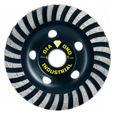 Алмазная сегментная чашка 125x6x22,23 Diamond Industrial 2-х рядная - изображение 7