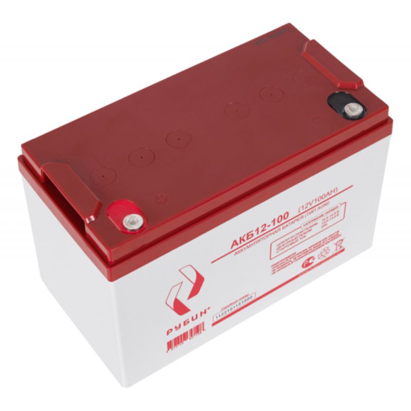 Аккумуляторная батарея Рубин 12V 100Ah AGM (30.5kg) - изображение 3
