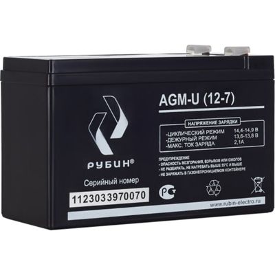Аккумуляторная батарея Рубин 12V 100Ah AGM (30.5kg) - изображение 7