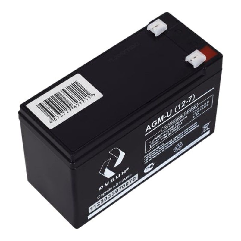 Аккумуляторная батарея Рубин 12V 7Ah AGM (2.05kg) - изображение 4