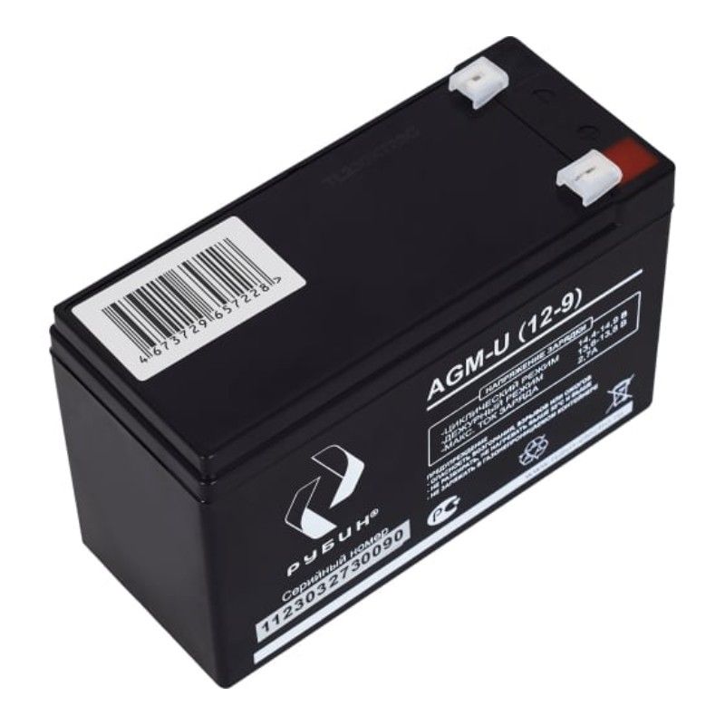 Аккумуляторная батарея Рубин 12V 9Ah AGM (2.3kg) - изображение 4