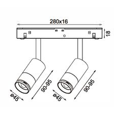 Трековый светодиодный точечный светильник 12W, CRI90, 3000К, угол 15°-45, IP20, NO DIM, 48B, белый - изображение 4