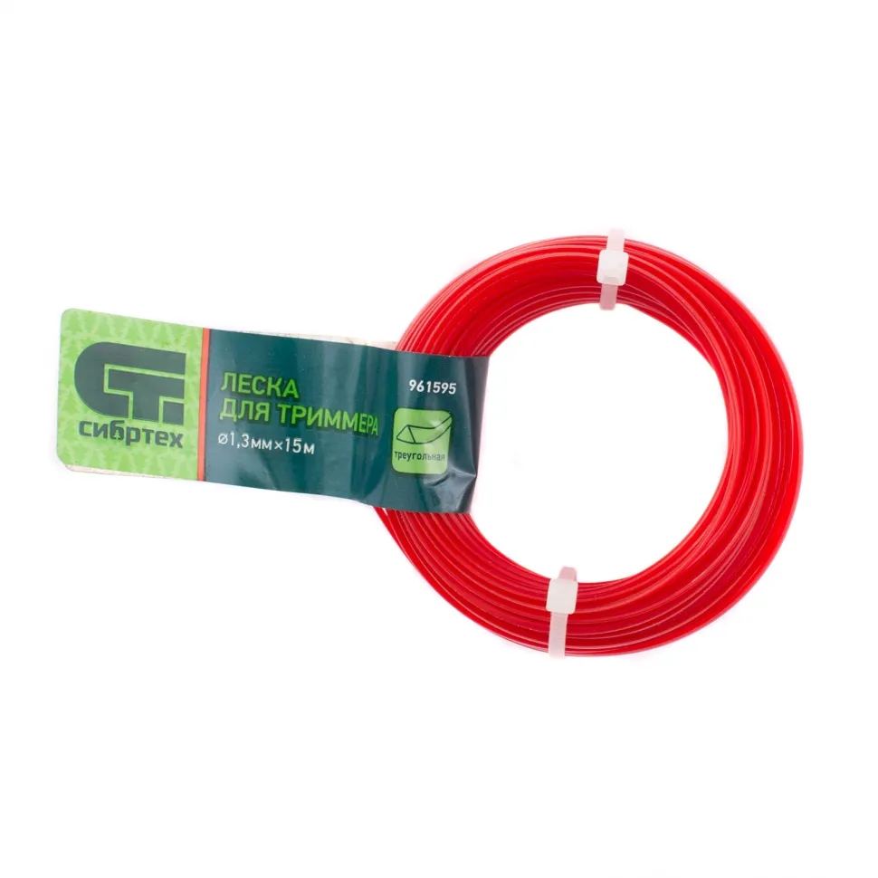 Леска для триммера треугольная, 1.3 ммх15 м, Россия Сибртех