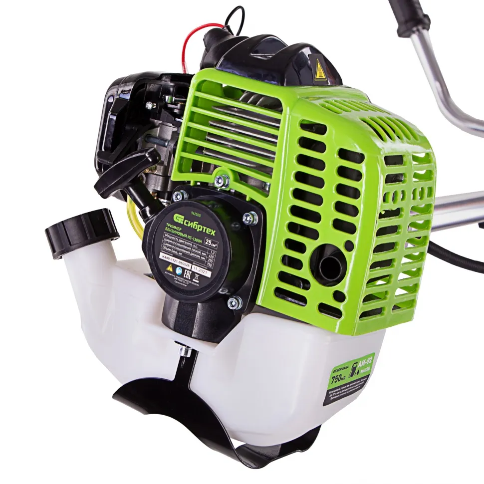 Триммер бензиновый Сибртех КС-1300Н, 25 см3, неразъемная штанга, 2 части - изображение 3