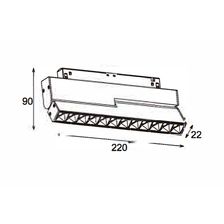 Трековый линейно-поворотный светильник 14Вт, CRI90, 3000К, гр. 34°, IP20, DALI, 48B, черный - изображение 4