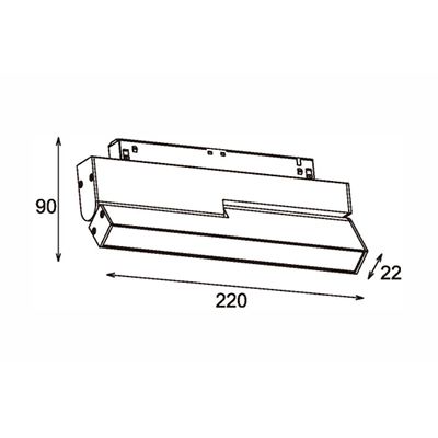 Трековый линейно-поворотный светильник 14Вт, CRI90, 4000К, гр. 100°, IP20, DALI, 48B, белый - изображение 2