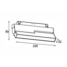 Трековый линейно-поворотный светильник 14Вт, CRI90, 4000К, гр. 100°, IP20, DALI, 48B, белый - изображение 4