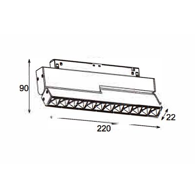Трековый линейно-поворотный светильник 14Вт, CRI90, 4000К, гр. 15°, IP20, DALI, 48B, белый - изображение 2