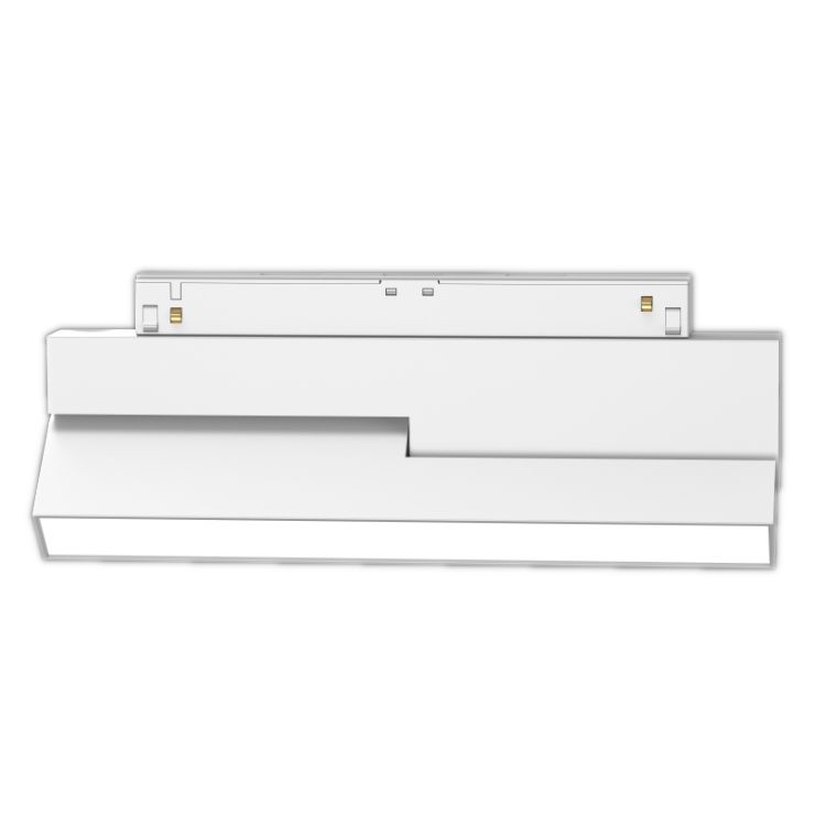 Трековый светодиодный линейный светильник 14W, CRI90, 3000К, угол 100°, IP20, NO DIM, 48B, белый