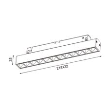 Трековый светодиодный линейный светильник 14W, CRI90, 3000К, угол 45°, IP20, NO DIM, 48B, черный - изображение 6