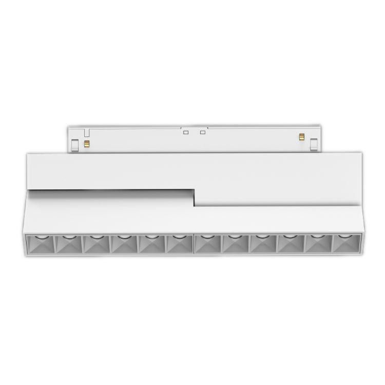 Трековый светодиодный линейный светильник 14W, CRI90, 3000К, угол 60°, IP20, NO DIM, 48B, белый
