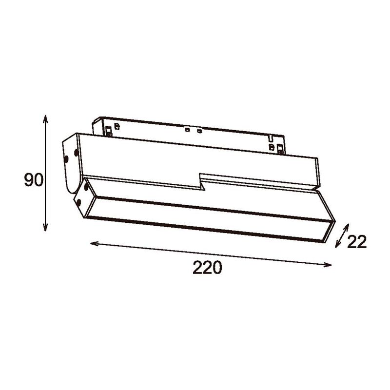 Трековый светодиодный линейный светильник 14W, CRI90, 4000К, угол 25°, IP20, NO DIM, 48B, белый - изображение 1