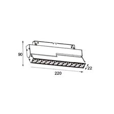 Трековый светодиодный линейный светильник 14W, CRI90, 4000К, угол 45°, IP20, NO DIM, 48B, чёрный - изображение 6